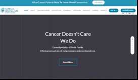 
							         Cancer Specialists of North Florida | Cancer Doesn't Care We Do.								  
							    