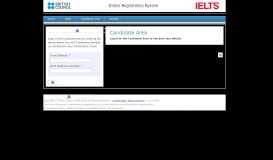 
							         Candidate Area - British Council IELTS								  
							    