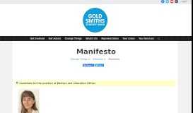 
							         Candidate for the position of Welfare and Liberation ... - Goldsmiths SU								  
							    