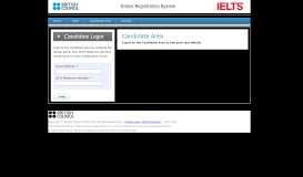 
							         Candidate Portal - British Council IELTS								  
							    