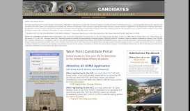 
							         Candidate Portal - West Point								  
							    