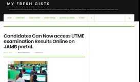 
							         Candidates Can Now access UTME examination Results Online on ...								  
							    