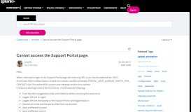 
							         Cannot access the Support Portal page. - Question | Splunk Answers								  
							    