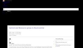 
							         Cannot see Resource group in Azure portal - Stack Overflow								  
							    