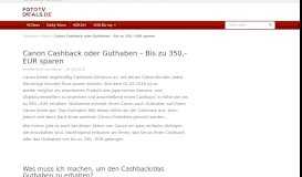 
							         Canon Cashback oder Guthaben - Bis zu 350 Euro zurück								  
							    