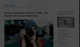 
							         Canon Cashback Sommer 2018 - So kaufen wir unsere Kamera!								  
							    