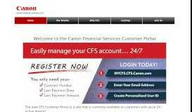 
							         Canon Financial Services : Customer Portal								  
							    