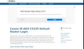 
							         Canon iR-ADV C5235 - Default login IP, default username ...								  
							    