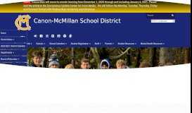 
							         Canon-McMillan School District: Home								  
							    