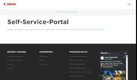 
							         Canon Self-Service-Portal - Canon IT								  
							    