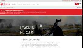 
							         Canon U.S.A., Inc. | Canon Live Learning								  
							    