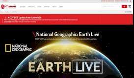 
							         Canon U.S.A., Inc. | Earth Live								  
							    