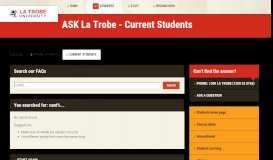 
							         cant login - FAQs for Current Students, La Trobe University								  
							    