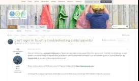 
							         Can't login to Tapestry troubleshooting guide (parents) - Early ...								  
							    
