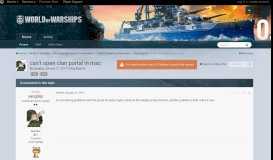 
							         can't open clan portal in mac - Bug Reports - World of Warships ...								  
							    