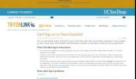 
							         Can't Sign on to Triton Checklist? - TritonLink								  
							    