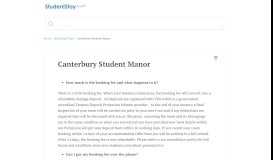 
							         Canterbury Student Manor - GrooveHQ								  
							    