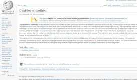 
							         Cantilever method - Wikipedia								  
							    