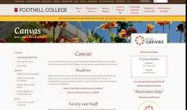 
							         Canvas - Foothill College								  
							    