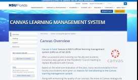 
							         Canvas Learning Management System - Nova Southeastern University								  
							    