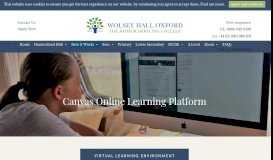 
							         Canvas Online Learning Platform | Wolsey Hall Oxford								  
							    