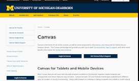 
							         Canvas - University of Michigan-Dearborn								  
							    