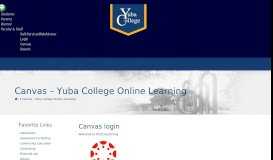 
							         Canvas - Yuba College Online Learning - Welcome to Yuba College								  
							    