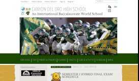 
							         Canyon del Oro High School / Homepage - Amphitheater Public Schools								  
							    