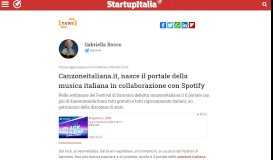 
							         Canzoneitaliana.it, nasce il portale della musica italiana in ...								  
							    