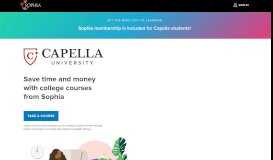 
							         Capella University | Sophia Learning								  
							    