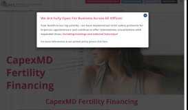 
							         CapexMD Fertility Financing | IRMS								  
							    