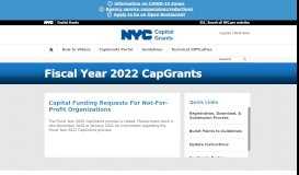 
							         Capital Grants - NYC.gov								  
							    