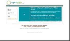 
							         Capital Health Hospital Patient Portal								  
							    