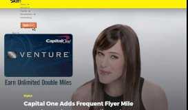 
							         Capital One Adds Frequent Flyer Mile Transfer Option to Its Credit ...								  
							    