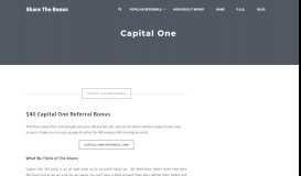 
							         Capital One Referral Bonus - Share The Bonus								  
							    