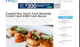 
							         Capital One Savor Cash Rewards Credit Card $300 Cash Bonus								  
							    