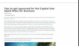 
							         Capital One Spark Miles Approval Tips | Million Mile Secrets								  
							    