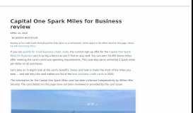 
							         Capital One Spark Miles for Business - Million Mile Secrets								  
							    