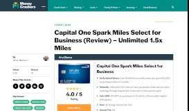 
							         Capital One Spark Miles Select Business Credit Card Review - 1.5x ...								  
							    