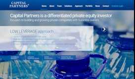 
							         Capital Partners | Private Equity Investments								  
							    