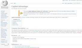
							         Capitol Advantage - Wikipedia								  
							    