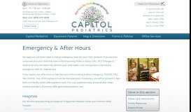 
							         Capitol Pediatrics Emergency & After Hours Information | Capitol ...								  
							    