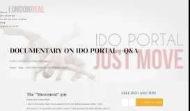 
							         Capoeira 101 Blog - documentary on Ido Portal - Dende Arts								  
							    