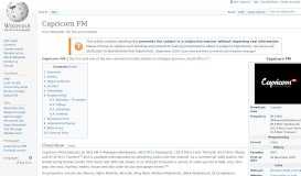 
							         Capricorn FM - Wikipedia								  
							    