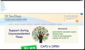 
							         CAPS Homepage - UC San Diego								  
							    