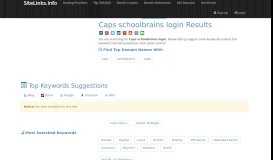 
							         Caps schoolbrains login Results For Websites Listing - SiteLinks.Info								  
							    