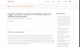 
							         Captive portal: a physical landing page for offline businesses - SpotOn								  
							    