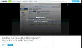 
							         Captive Portal Authentication with Aruba Instant and ClearPass on ...								  
							    
