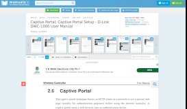 
							         Captive Portal; Captive Portal Setup - D-link DWC-1000 User Manual ...								  
							    