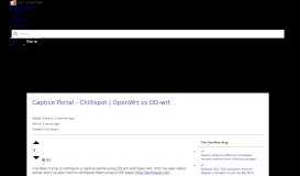 
							         Captive Portal - Chillispot | OpenWrt vs DD-wrt - Stack Overflow								  
							    